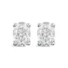 Born 9ct White Gold Lab Grown 0.80ct Diamond Oval Stud Earrings