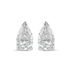 Born 18ct White Gold Lab Grown 0.50ct Diamond Pear Stud Earrings