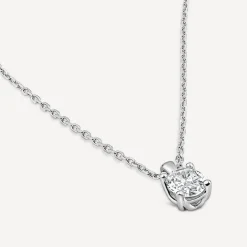 Born 9ct White Gold Lab Grown 0.30ct Diamond Oval Pendant