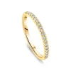 Born 18ct Yellow Gold 0.15ct Lab Grown Diamond Triangle Claw Set Half Eternity Wedding Ring