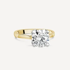 Born 18ct Yellow Gold 2.00ct Lab Grown Round Solitaire Diamond Ring