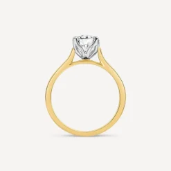 Born 18ct Yellow Gold 1.20ct Lab Grown Round Solitaire Diamond Ring