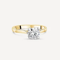 Born 18ct Yellow Gold Lab Grown 1ct Round Brilliant Diamond Ring