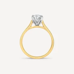 Born 18ct Yellow Gold Lab Grown 1.50ct Solitaire Oval Diamond Ring