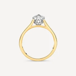 Born 18ct Yellow Gold Lab Grown 1.20ct Pear Diamond Ring