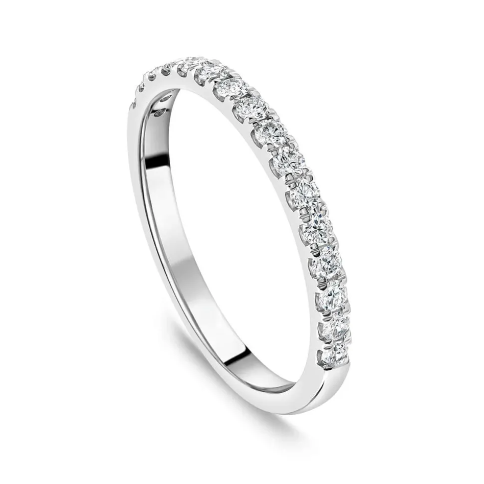 Born Platinum 0.25ct Lab Grown Diamond Claw Set Half Eternity Wedding Ring