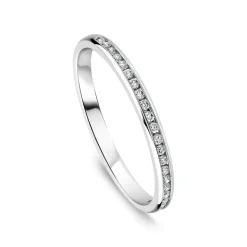 Born Platinum 0.10ct Lab Grown Diamond Channel Set Half Eternity Wedding Ring
