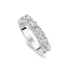 Born Platinum 2ct Lab Grown 5 Stone Half Eternity Diamond Ring