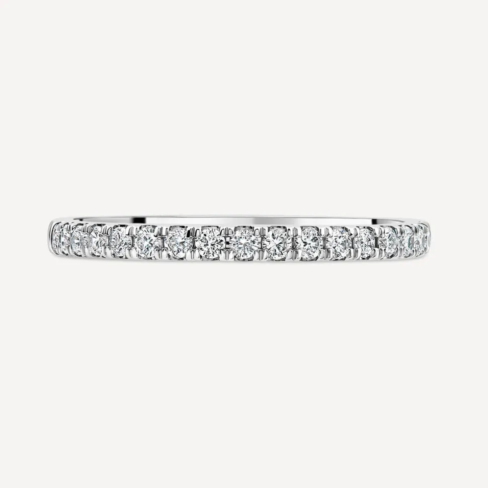 Born Platinum 0.20ct Lab Grown Diamond Claw Set Half Eternity Wedding Ring