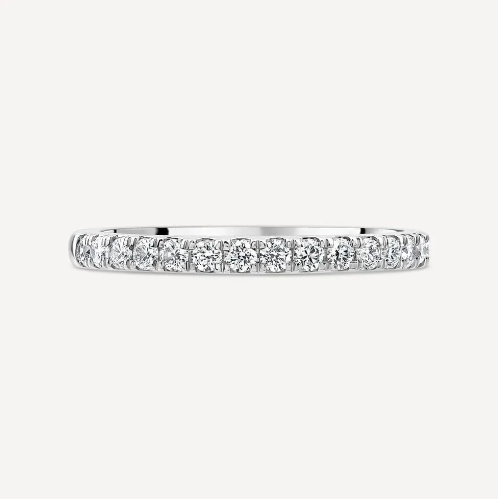Born Platinum 0.25ct Lab Grown Diamond Claw Set Half Eternity Wedding Ring