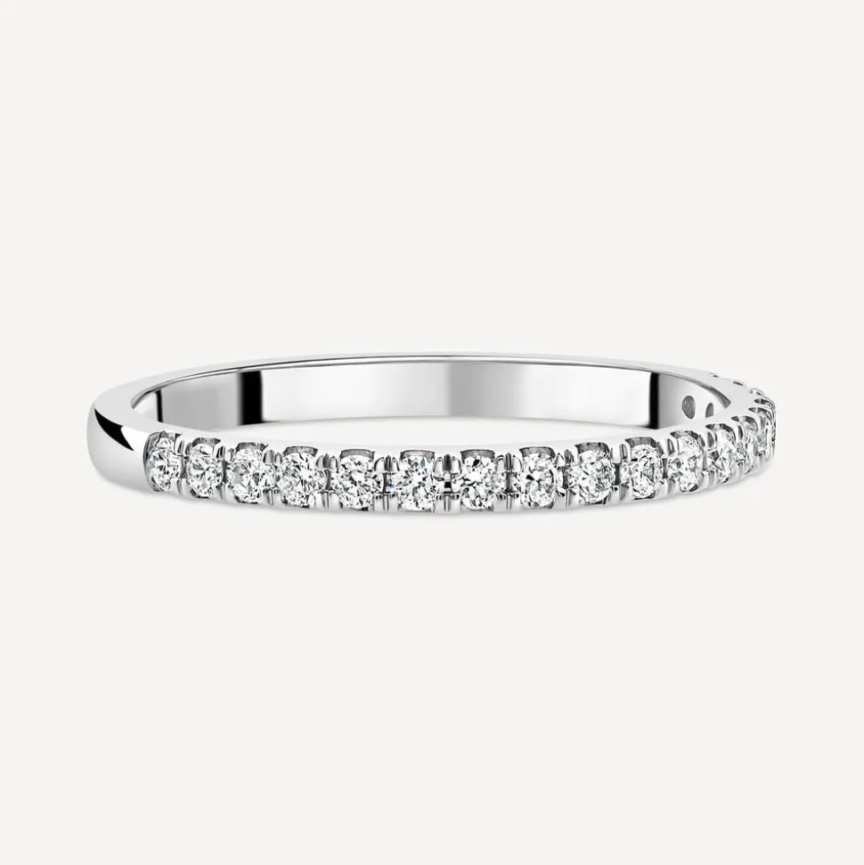 Born Platinum 0.20ct Lab Grown Diamond Claw Set Half Eternity Wedding Ring