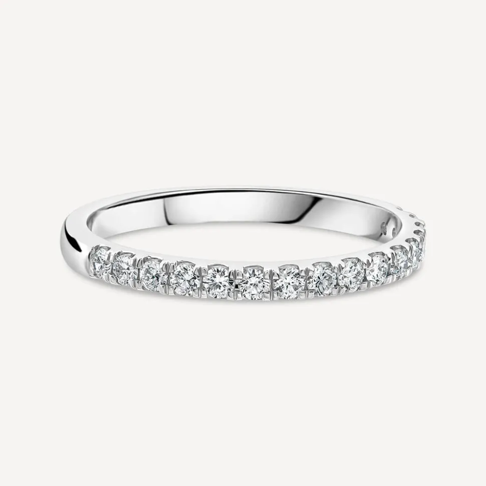 Born Platinum 0.25ct Lab Grown Diamond Claw Set Half Eternity Wedding Ring