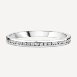 Born Platinum 0.10ct Lab Grown Diamond Channel Set Half Eternity Wedding Ring