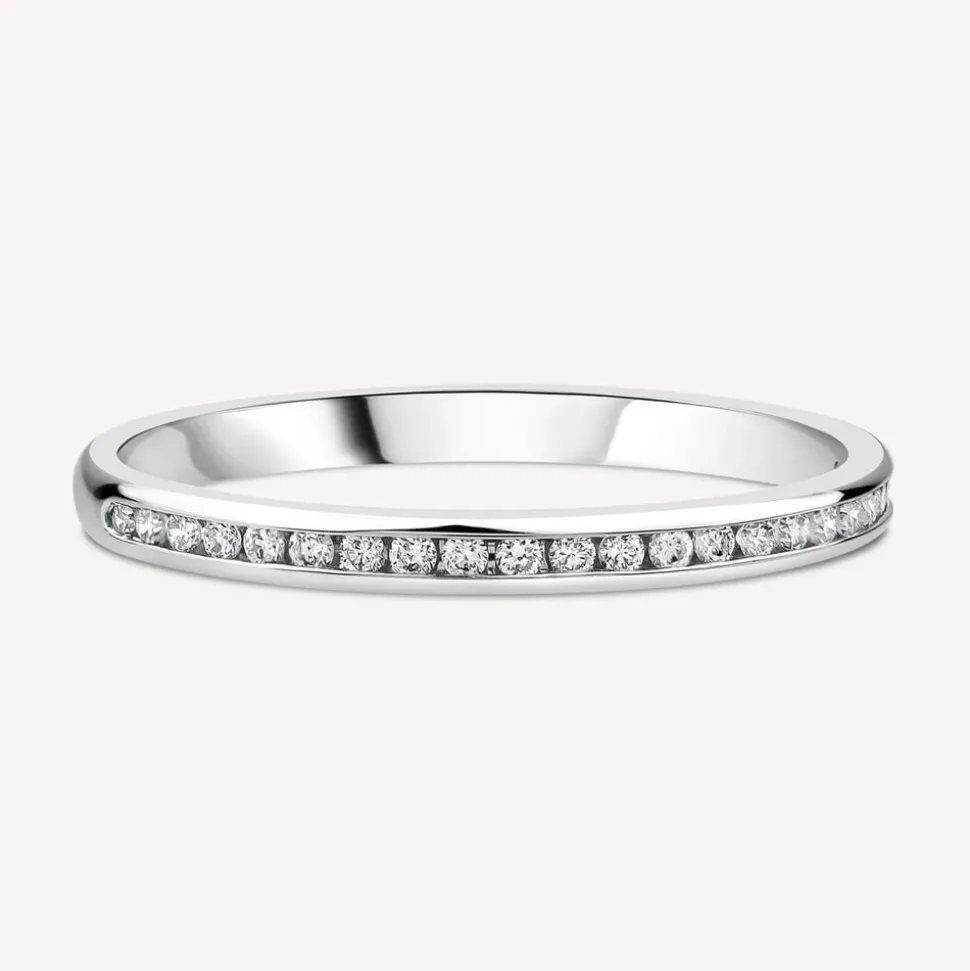 Born Platinum 0.10ct Lab Grown Diamond Channel Set Half Eternity Wedding Ring