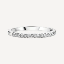 Born Platinum 0.15ct Lab Grown Diamond Triangle Claw Set Half Eternity Wedding Ring