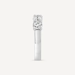 Born Platinum 2ct Lab Grown 5 Stone Half Eternity Diamond Ring