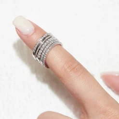 Born Platinum 0.25ct Lab Grown Diamond Claw Set Half Eternity Wedding Ring