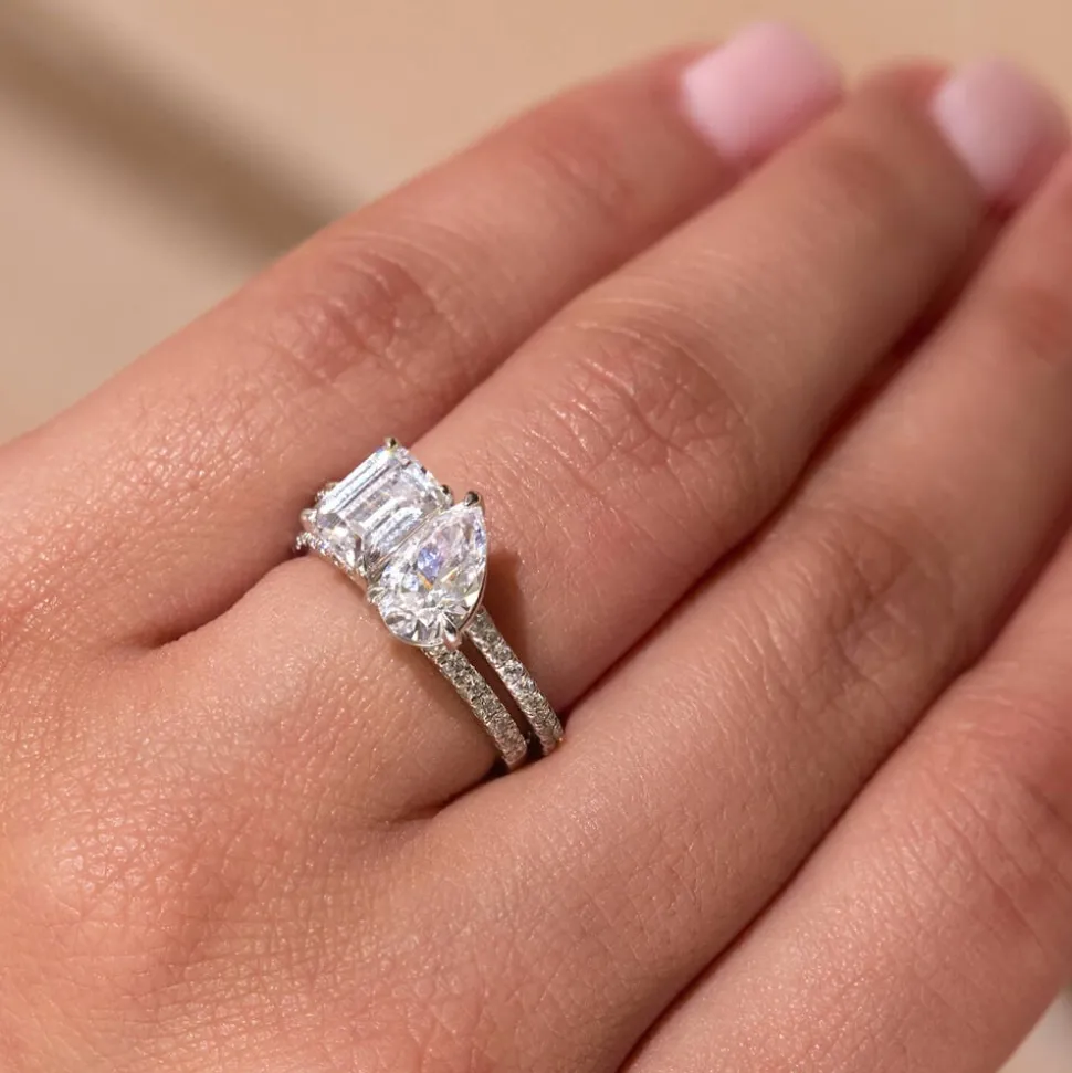 Born Platinum 0.20ct Lab Grown Diamond Claw Set Half Eternity Wedding Ring