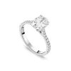 Born Platinum Lab Grown 1.20ct Oval & Diamond Sides Ring