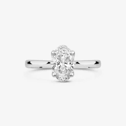 Born Platinum Lab Grown 1.20ct Oval Solitaire Diamond Ring