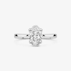 Born Platinum Lab Grown 1.50ct Solitaire Oval Diamond Ring