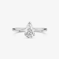 Born Platinum Lab Grown 1ct Pear Diamond Ring