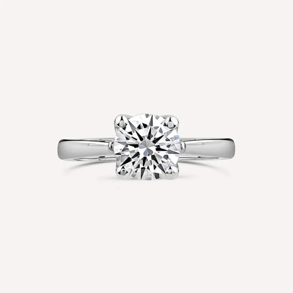 Born Platinum Lab Grown 1.50ct Round Brilliant Solitaire Diamond Ring