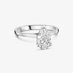 Born Platinum Lab Grown 1.20ct Pear Diamond Ring
