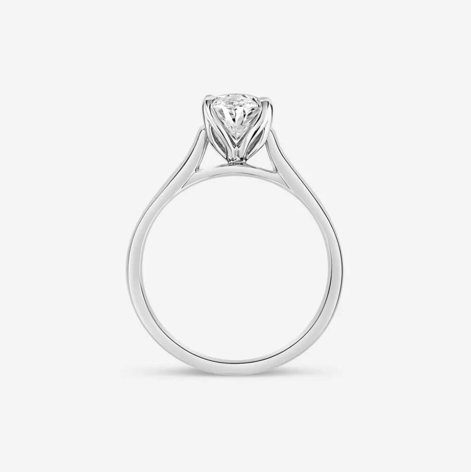 Born Platinum Lab Grown 1.50ct Solitaire Oval Diamond Ring