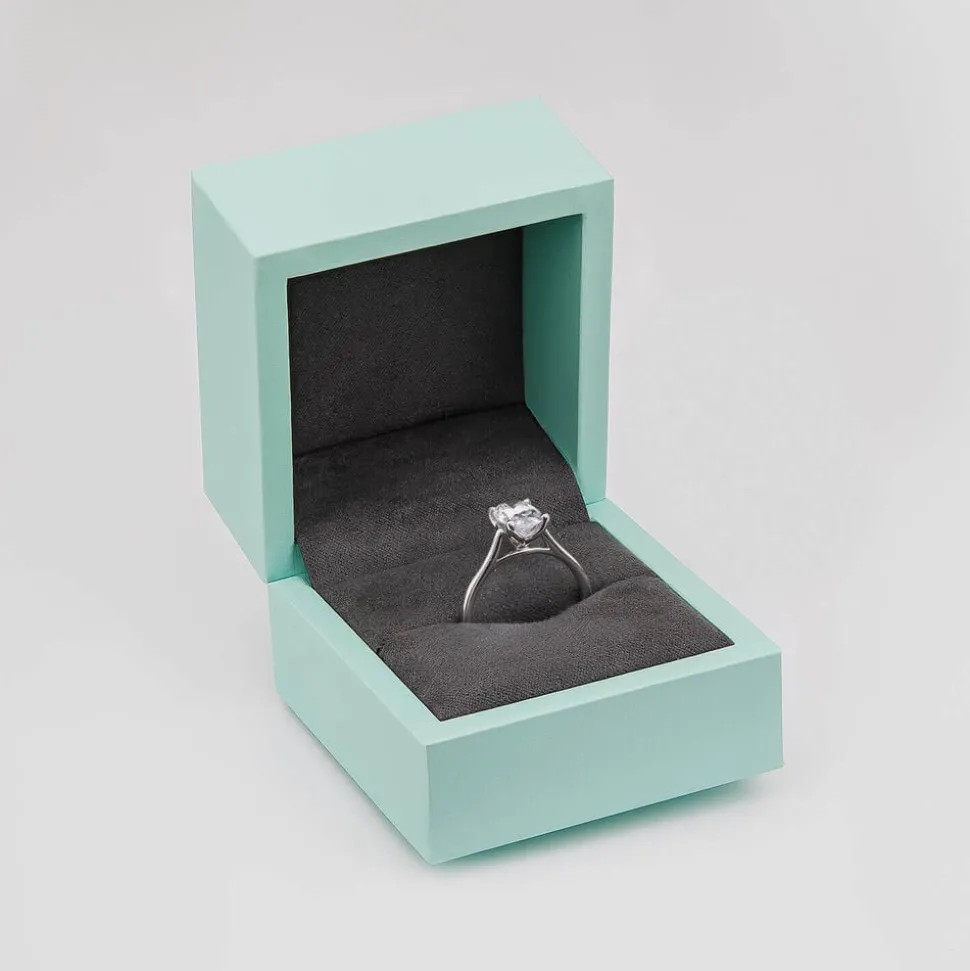 Born Platinum Lab Grown 1.50ct Solitaire Oval Diamond Ring