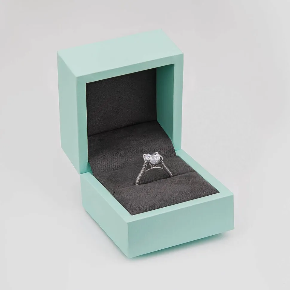 Born Platinum Lab Grown 2.20ct Round Brilliant Solitaire & Diamond Sides Ring