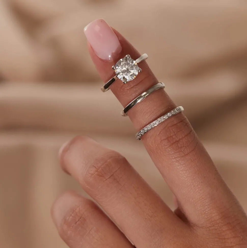 Born Platinum Lab Grown 2ct Round Solitaire Diamond Ring