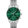 BOSS Associate 42mm Green Dial Steel Chronograph Watch