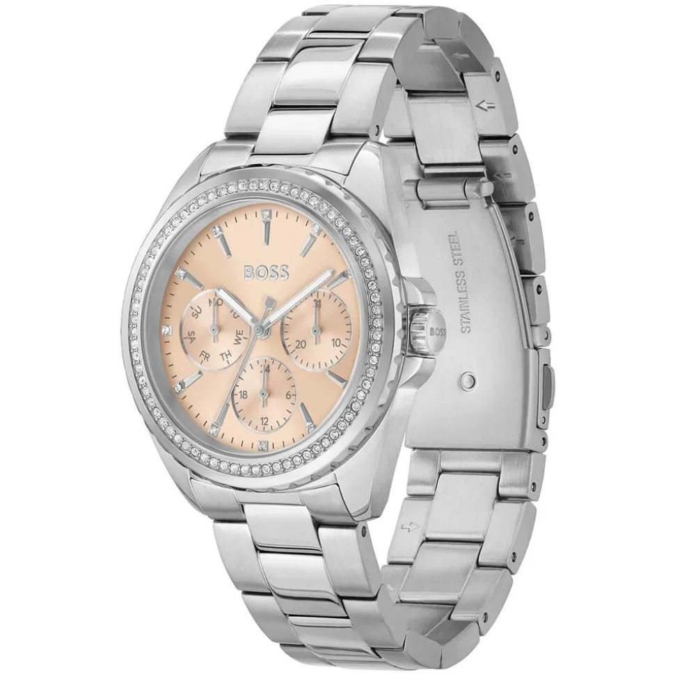 BOSS Atea 38mm Rose Chrono Dial Steel Case Watch