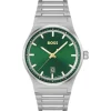 BOSS Candor 41mm Green Dial 3 Hand Stainless Steel Case Watch