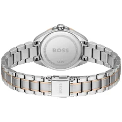 BOSS Felina 32mm Quartz Rose Dial Steel & Yellow Gold IP Case Bracelet Watch