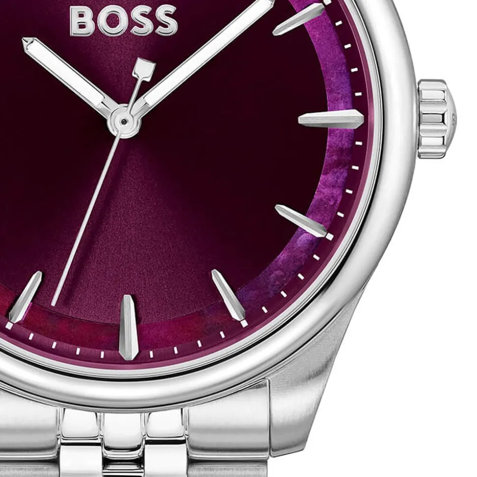 BOSS Graceful 36mm Purple Dial Steel Bracelet Watch