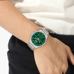 BOSS Gregor 45mm Green Dial Chronograph Two Toned Bracelet Watch