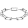 BOSS Halia Crystal Set Silver Link Stainless Steel Bracelet