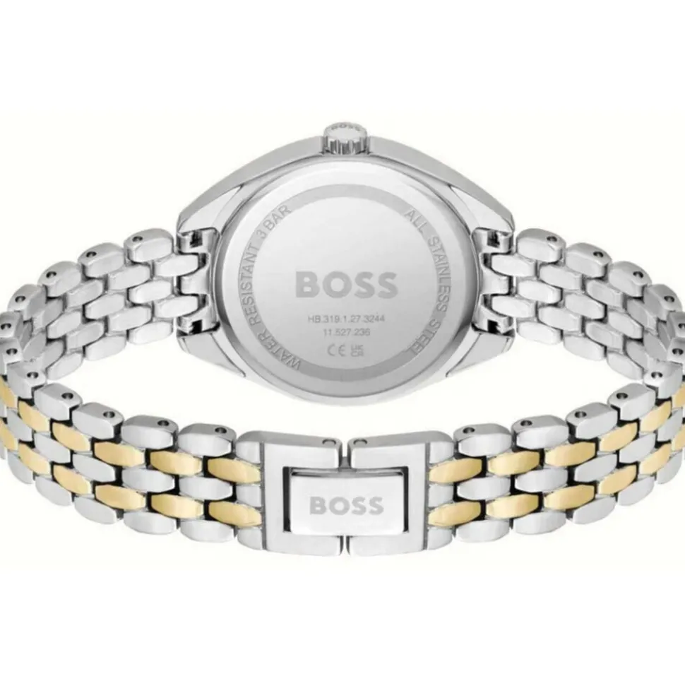 BOSS Mae 30mm 3 Hand Silver Dial Two Tone Bracelet Watch
