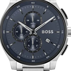 BOSS Peak 2.0 Chronograph 45mm Blue Matte Dial Steel Bracelet Watch