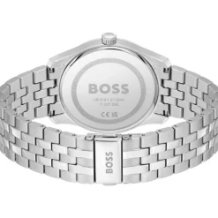 BOSS Principle 41mm Grey Dial 3 Hands Mesh Bracelet Watch