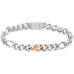 BOSS Rian Two Tone Branded Link Bracelet