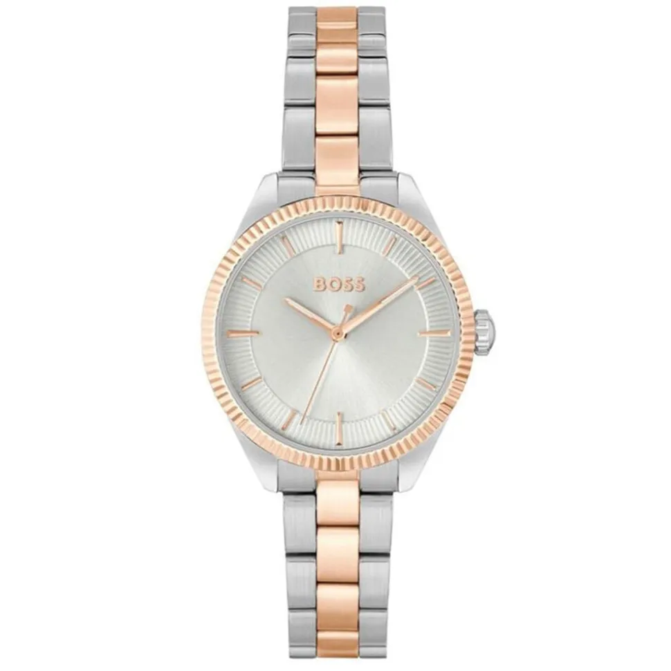 BOSS Sage 32mm Silver 3 Hands Dial Two Tone Bracelet Watch