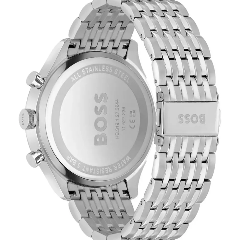 BOSS Sport Lux 45mm Black Dial Chrono Steel Case Watch