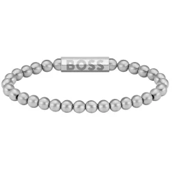 BOSS Stainless Steel Beaded Bracelet