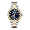 BOSS Troper Automatic 42mm Blue Open Heart Dial Two-Tone Steel Bracelet Watch