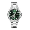 BOSS Troper Automatic 42mm Green Open Heart Dial Steel Bracelet Watch