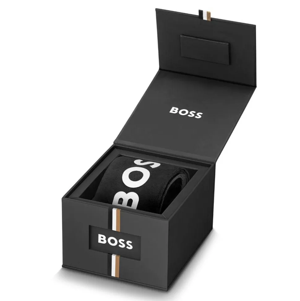 BOSS Troper 44mm Green Chronograph Dial Yellow Gold IP Bracelet Watch