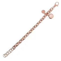 Bronzallure Briolette Stone Charm Bracelet